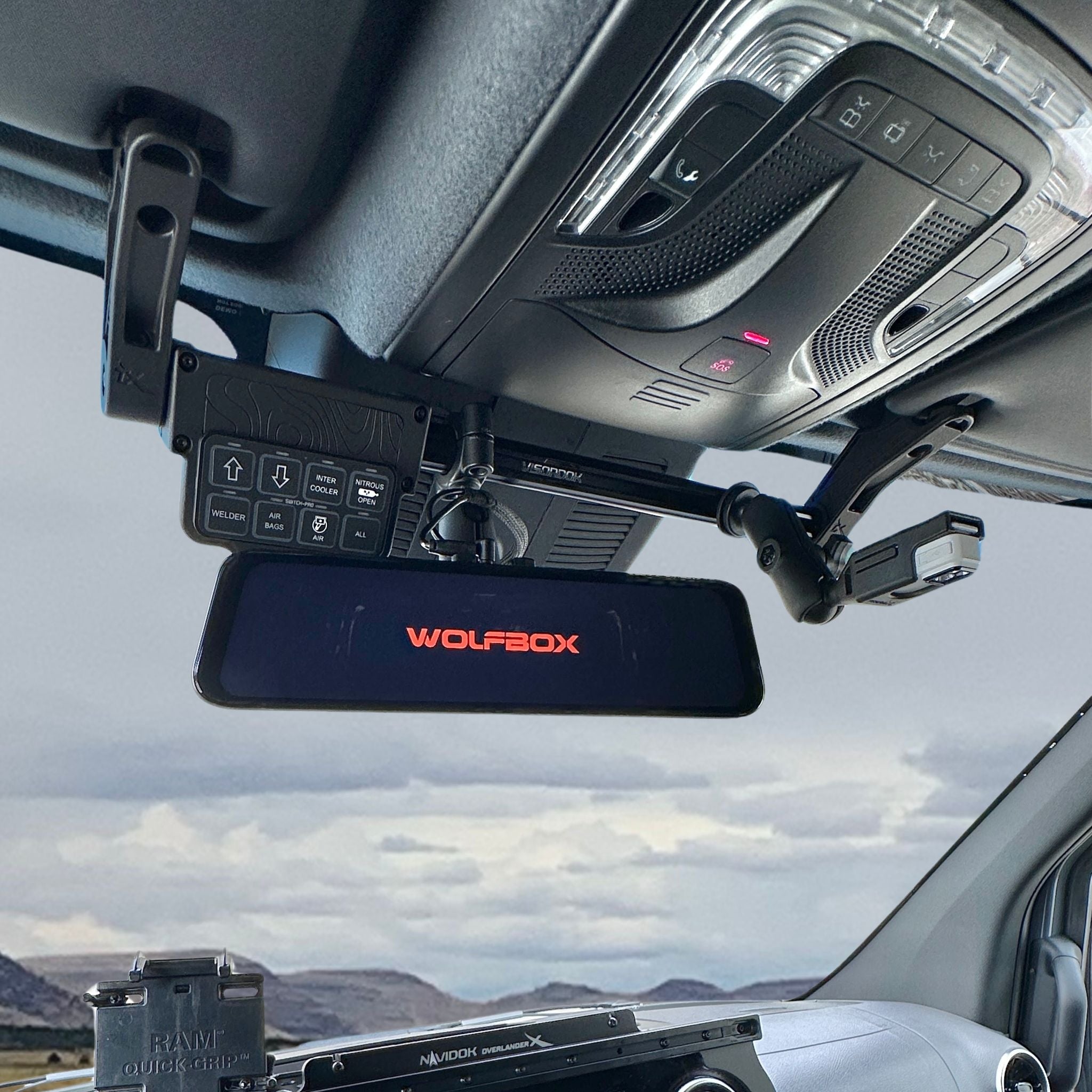 WOLFBOX Dash Cam Visordok Tube Backplate Kit