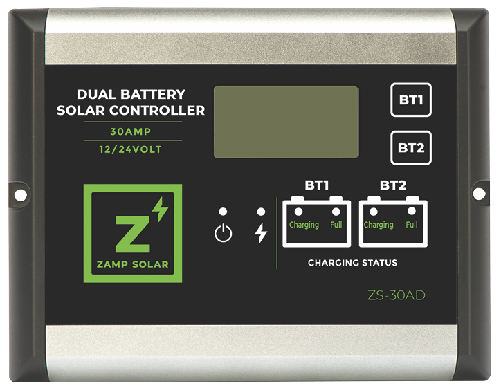 30 Amp Dual Battery 5-Stage PWM Charge Controller