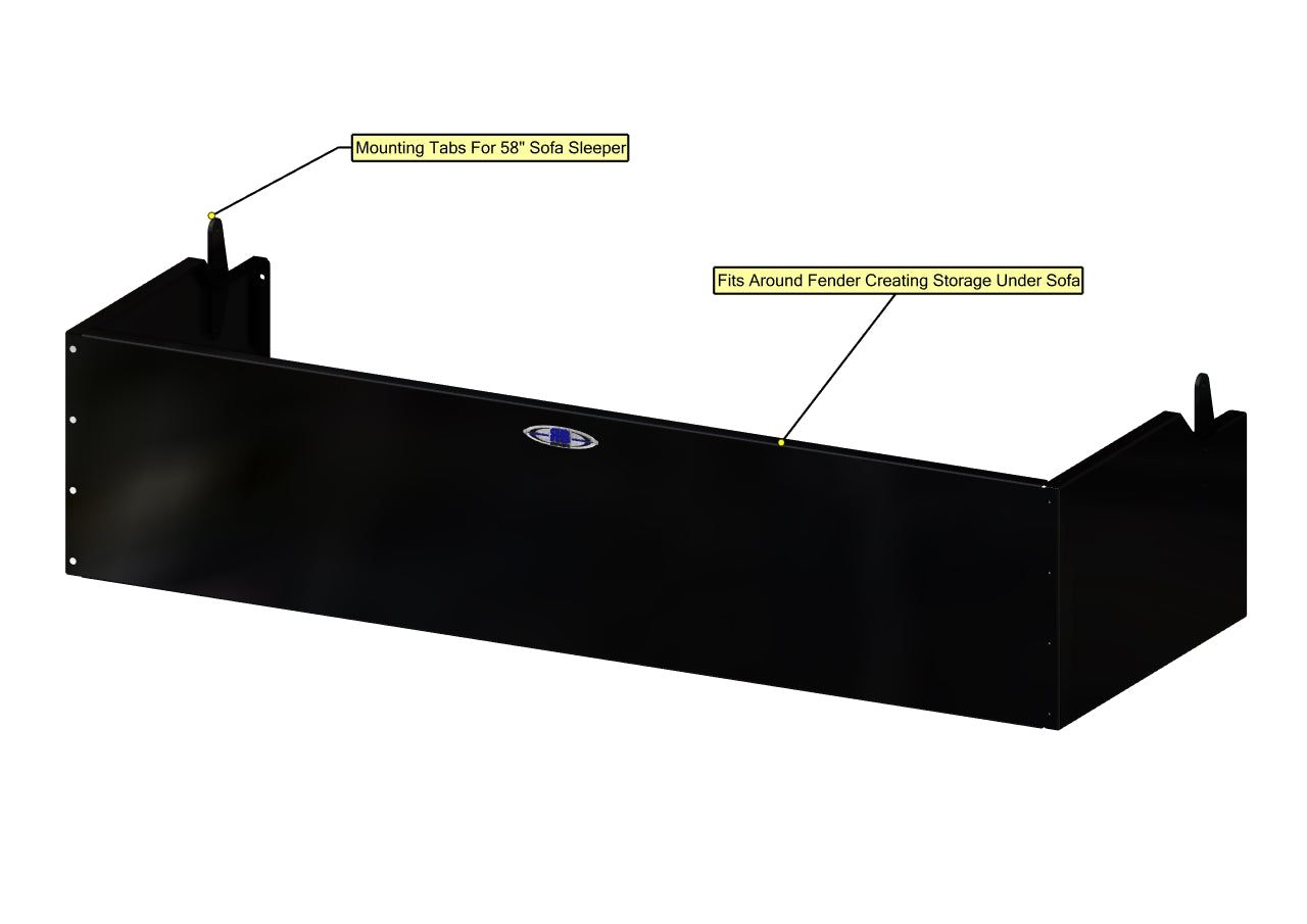 RB Components Sofa Storage Box, 58", Deep