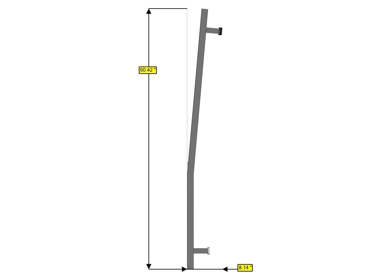 RB Components 2007+ Sprinter Van HD Passenger Side Rear Door Ladder - Low Roof