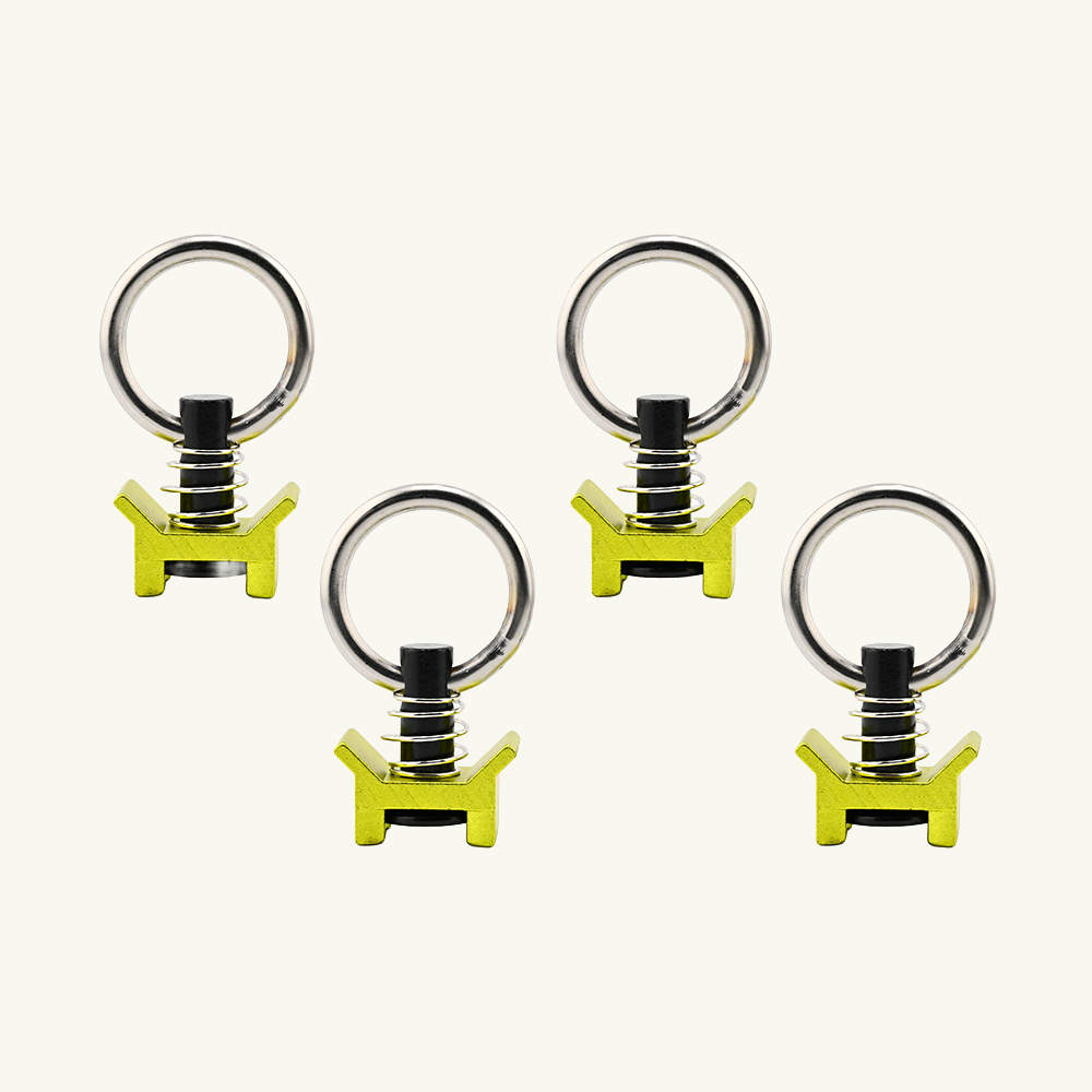 VanEssential Venture L-Track Adjustable Single Stud with Stainless Steel Ring (4 Pack)