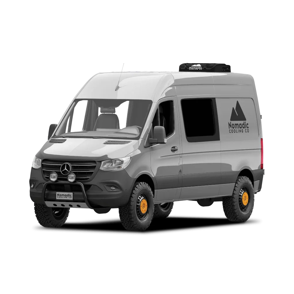 Nomadic Cooling X3 RV Air Conditioner (12/24/48V)_Black on Sprinter Camper Van - Campervan HQ