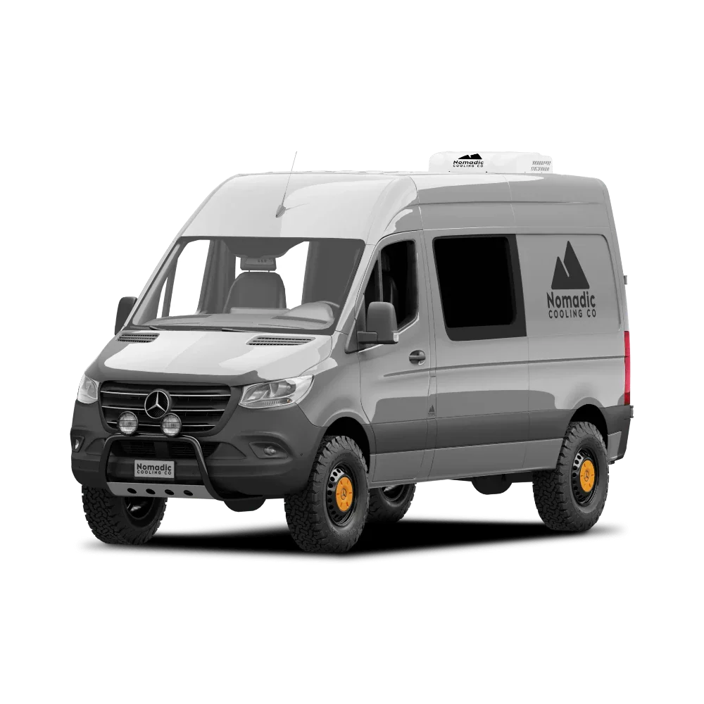 Nomadic Cooling X3 RV Air Conditioner (12/24/48V)_White on Sprinter Camper Van - Campervan HQ