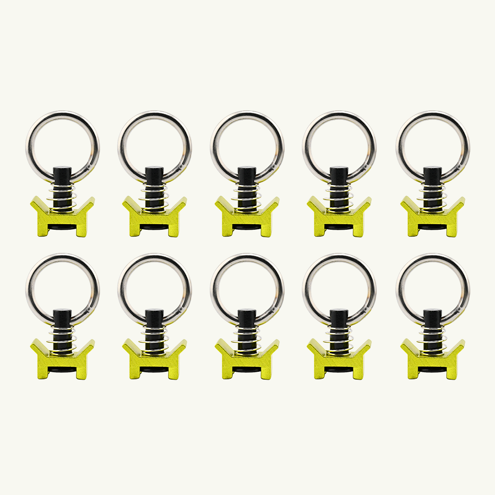 VanEssential Venture L-Track Adjustable Single Stud with Stainless Steel Ring (10 Pack)