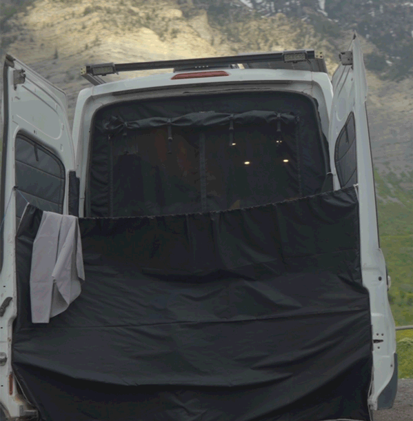 VanEssential Rear Door Shower Screen