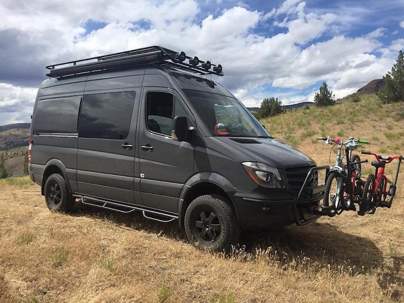 Aluminess Mercedes Sprinter 144"WB Roof Rack (2007+, High-Roof)_ Touring Style with Slats - Campervan HQ