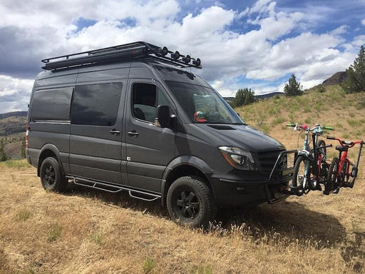 Aluminess Mercedes Sprinter 144"WB Roof Rack (2007+, High-Roof)_ Touring Style with Slats - Campervan HQ