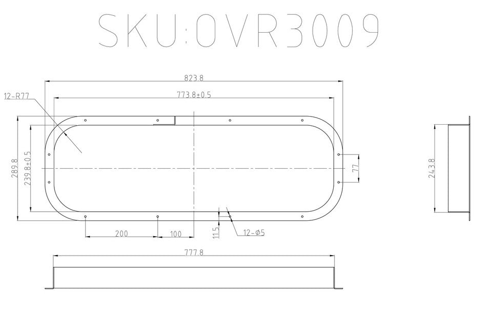 VWD OVR3009 Interior Trim Beauty Ring (BR-OVR3009)