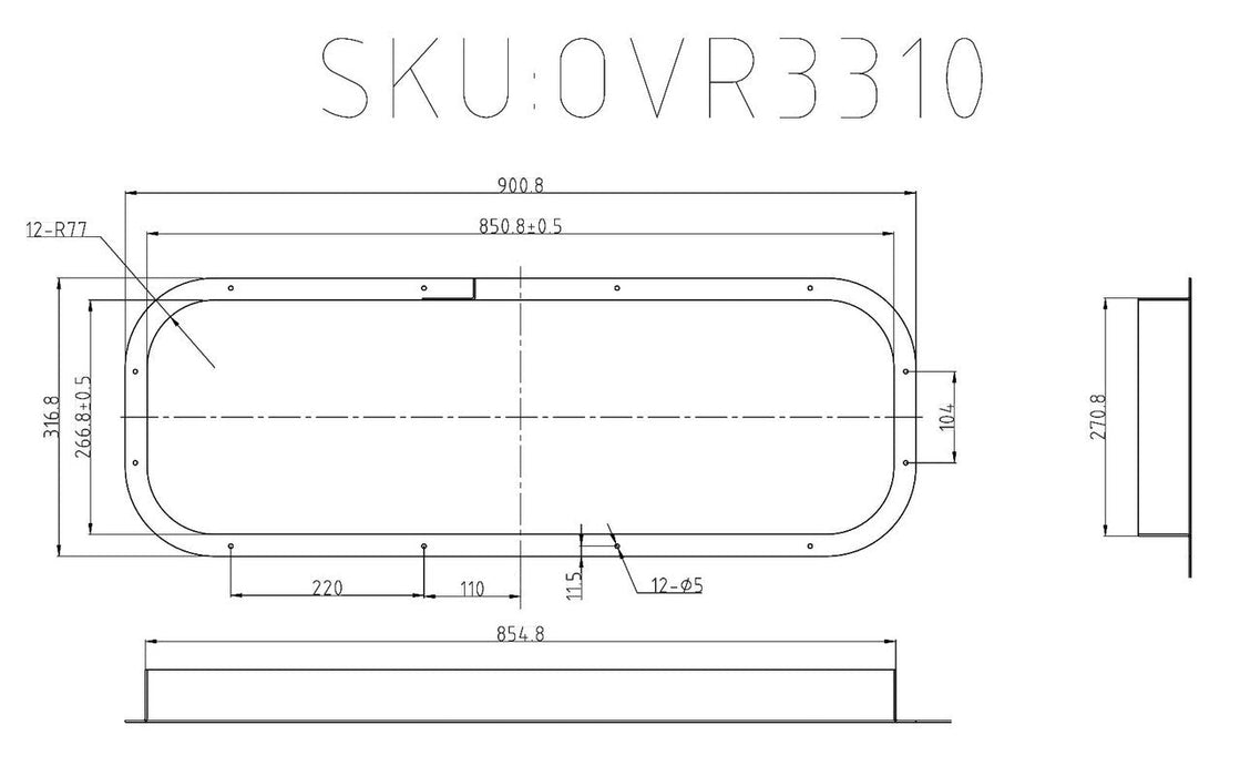 VWD OVR3310 Interior Trim Beauty Ring (BR-OVR3310)