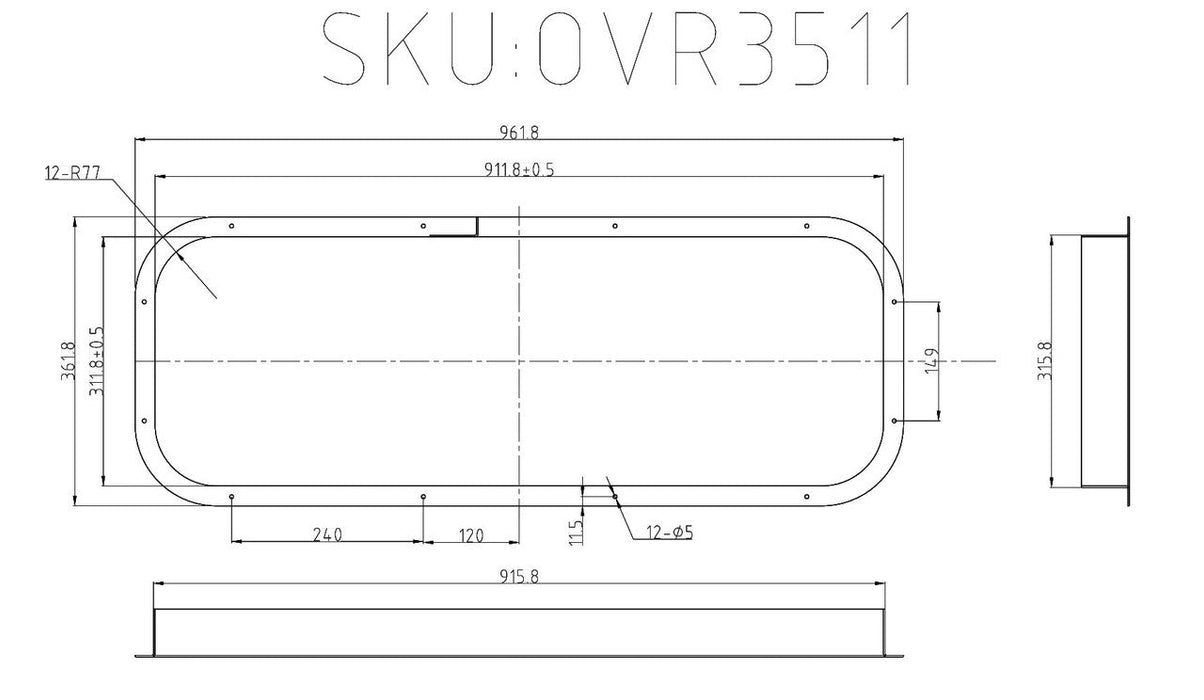 VWD OVR3511 Interior Trim Beauty Ring (BR-OVR3511)