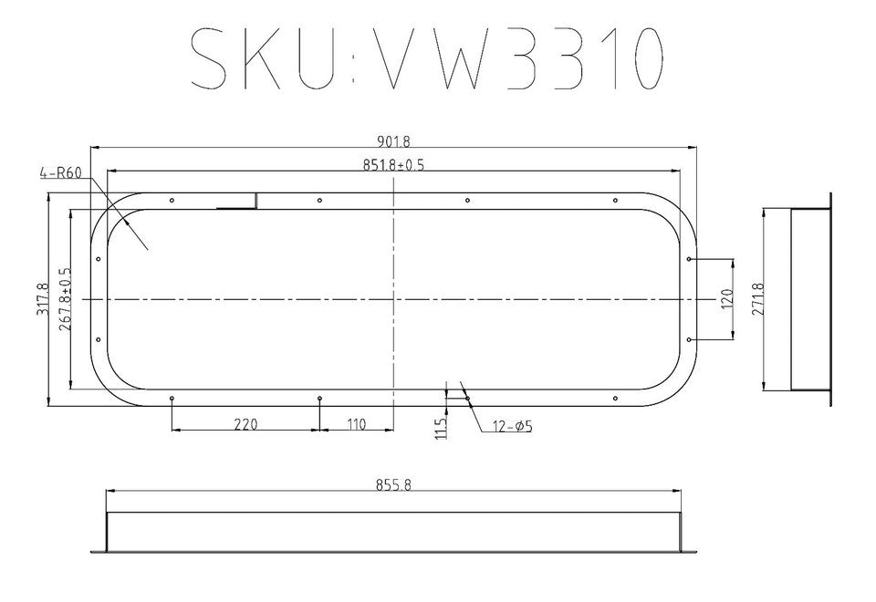 VWD VW3310 Interior Trim Beauty Ring(BR-VW3310)