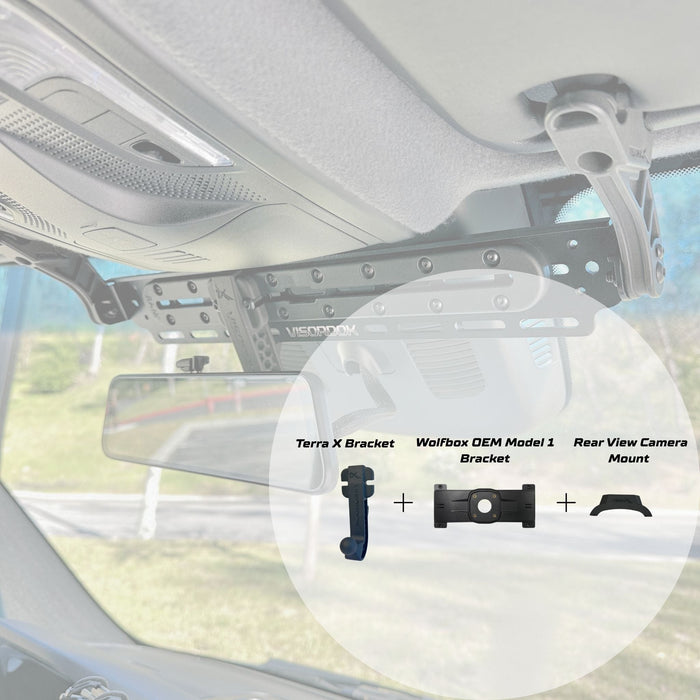 Terra X WOLFBOX Dash Cam Visordok Track Mounting Kit