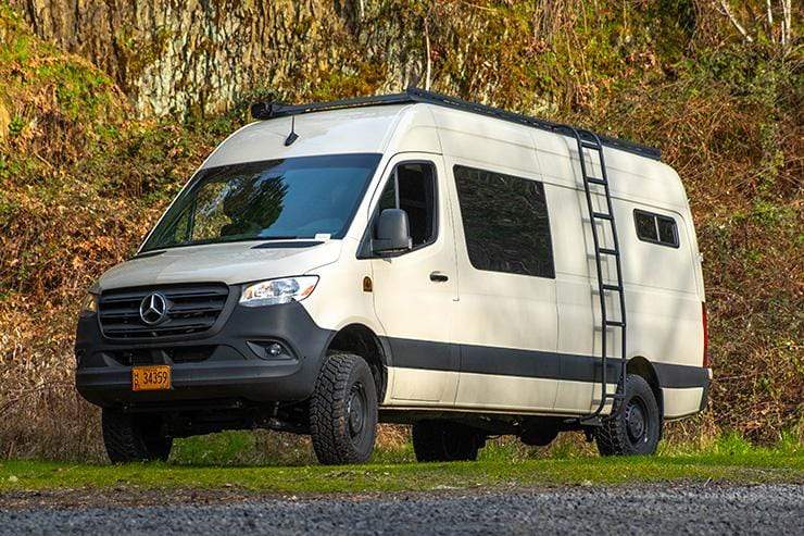 Flatline Van Co Van Side Ladder - High Roof 2007+ Van Land