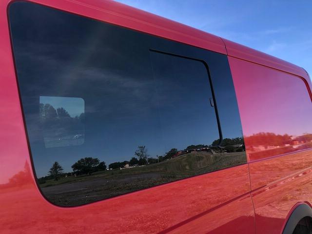 AMA Driver Side Forward Screened Half-Slider Window 2007-2022 Van Land