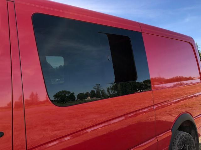 AMA Driver Side Forward Screened Half-Slider Window 2007-2022 Van Land