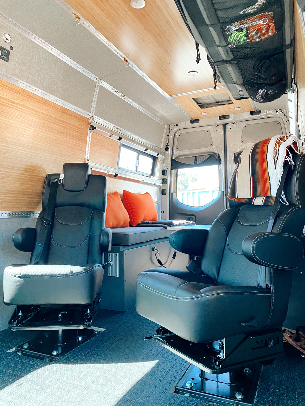 Dual Captain Chairs Van Land