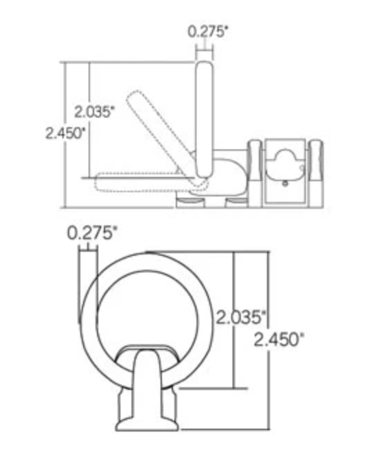 Double Stud Tie-Down Round Ring VT-2000 Van Land