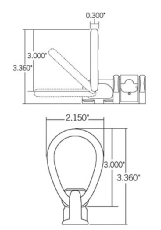 Double Stud Fitting with Pear Shaped Ring VT-2003 Van Land