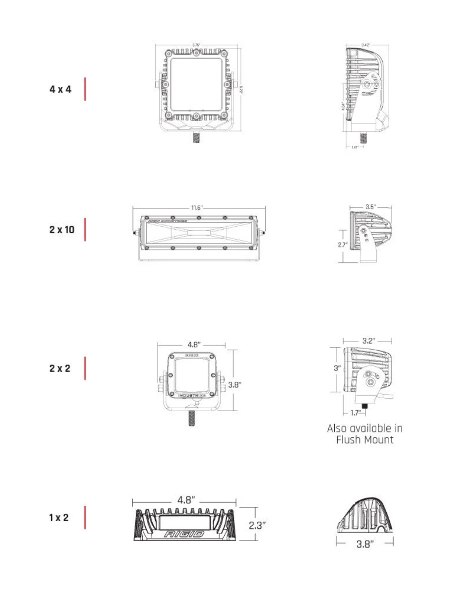 RIGID 1x2 65° DC Scene Light Van Land