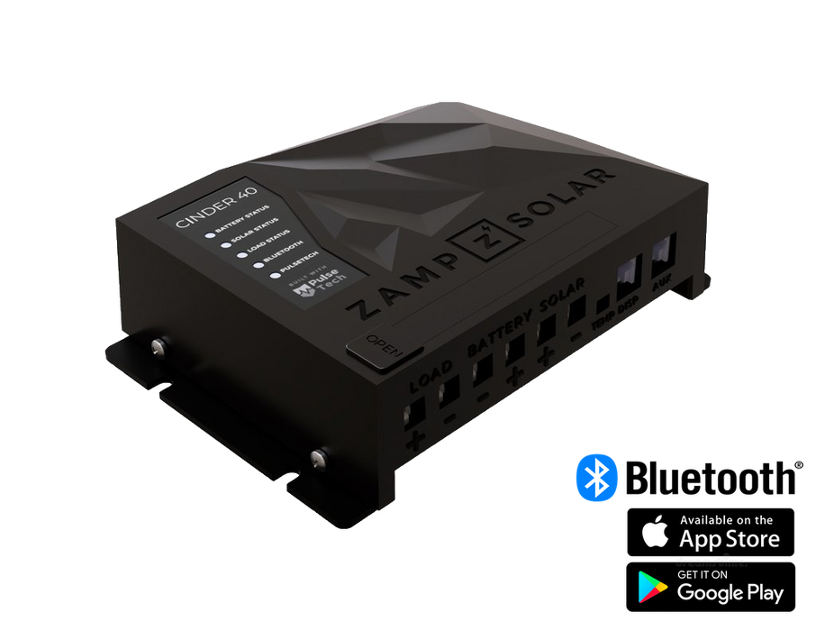 CINDER™ 40 Amp 4-Stage PWM Charge Controller (Bluetooth) Lithium Compatible Charger Van Land