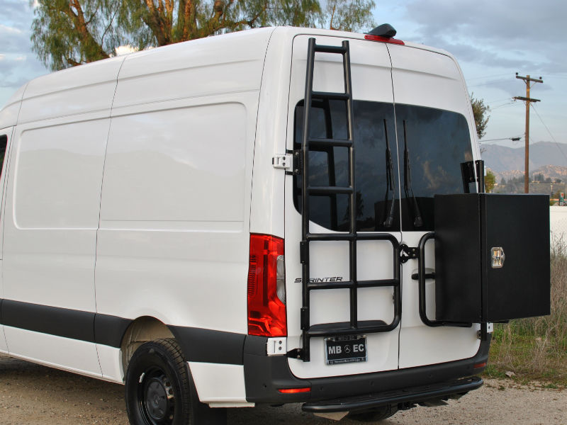 Aluminess Sprinter Rear Door Ladder 2019-2020 Van Land